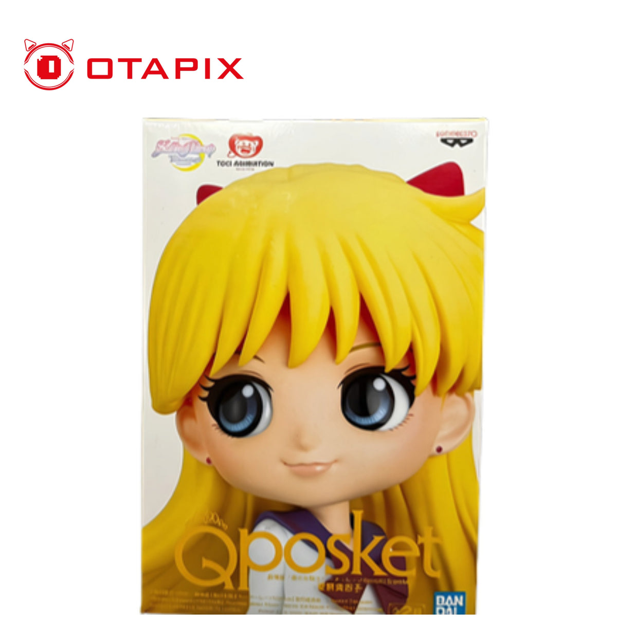 Figura Minako Aino Q Posket Sailor Moon Eternal en su caja, foto real OTAPIX