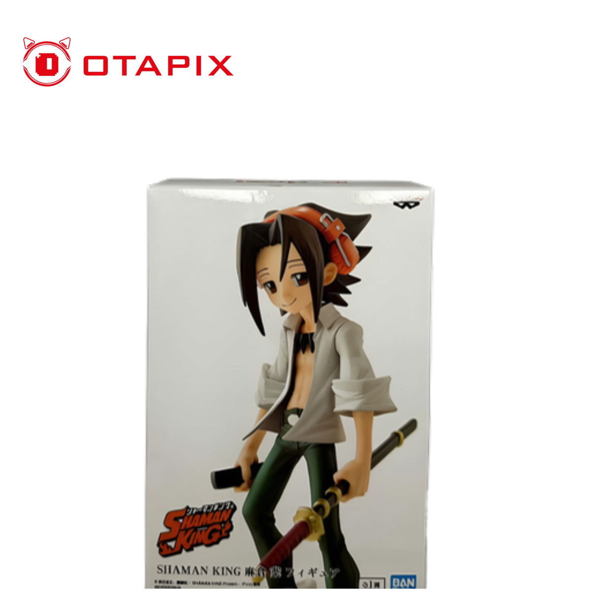 Figura Yoh Asakura Shaman King en su caja, foto real OTAPIX