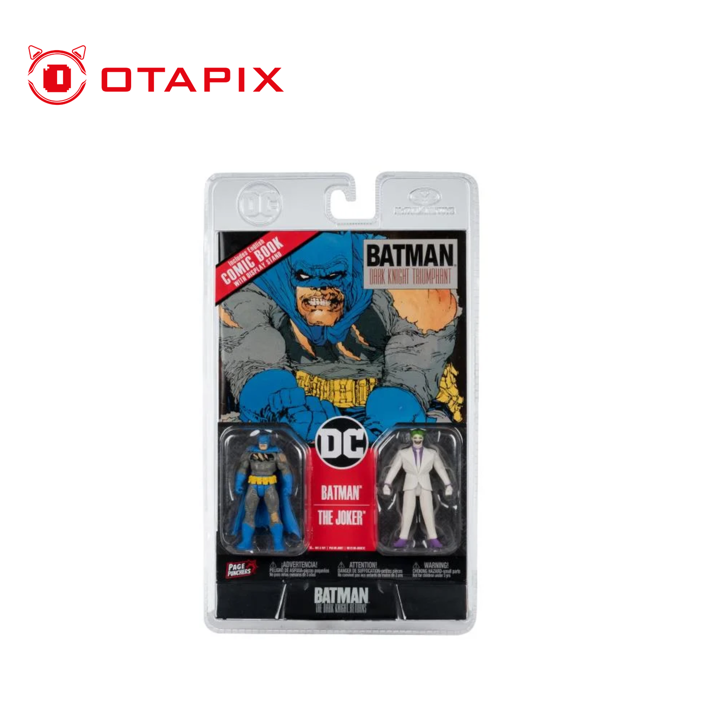 Batman The Dark Knight Returns DC Page Punchers 3” Two-Pack | Batman & The Joker con Cómic
