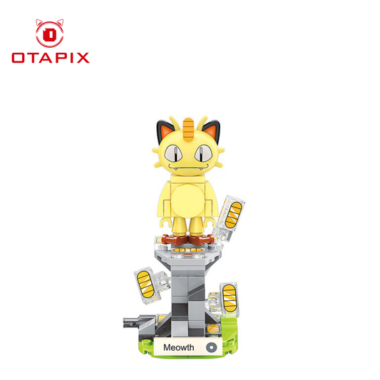 Pokémon Meowth Mini Qman | Set de Bloques Coleccionable | Otapix